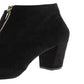 Botas femininas de salto bloco Kirsi de camurça sintética da INC International Concepts, pretas, tamanho 8,5