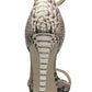 Sandália feminina Steve Madden Snake Starlet em couro, tamanho 9M, cor areia