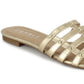 Sandálias femininas Esprit Kylee Peep Toe Casual Slide, amarelas, tamanho 6
