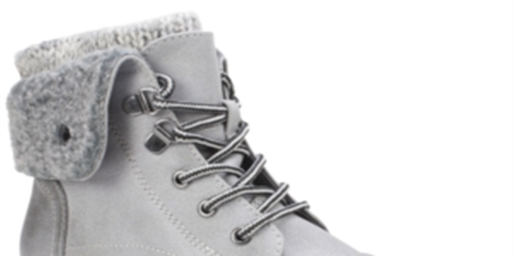 Botas de combate Sandro femininas White Mountain, cinza, tamanho 5,5