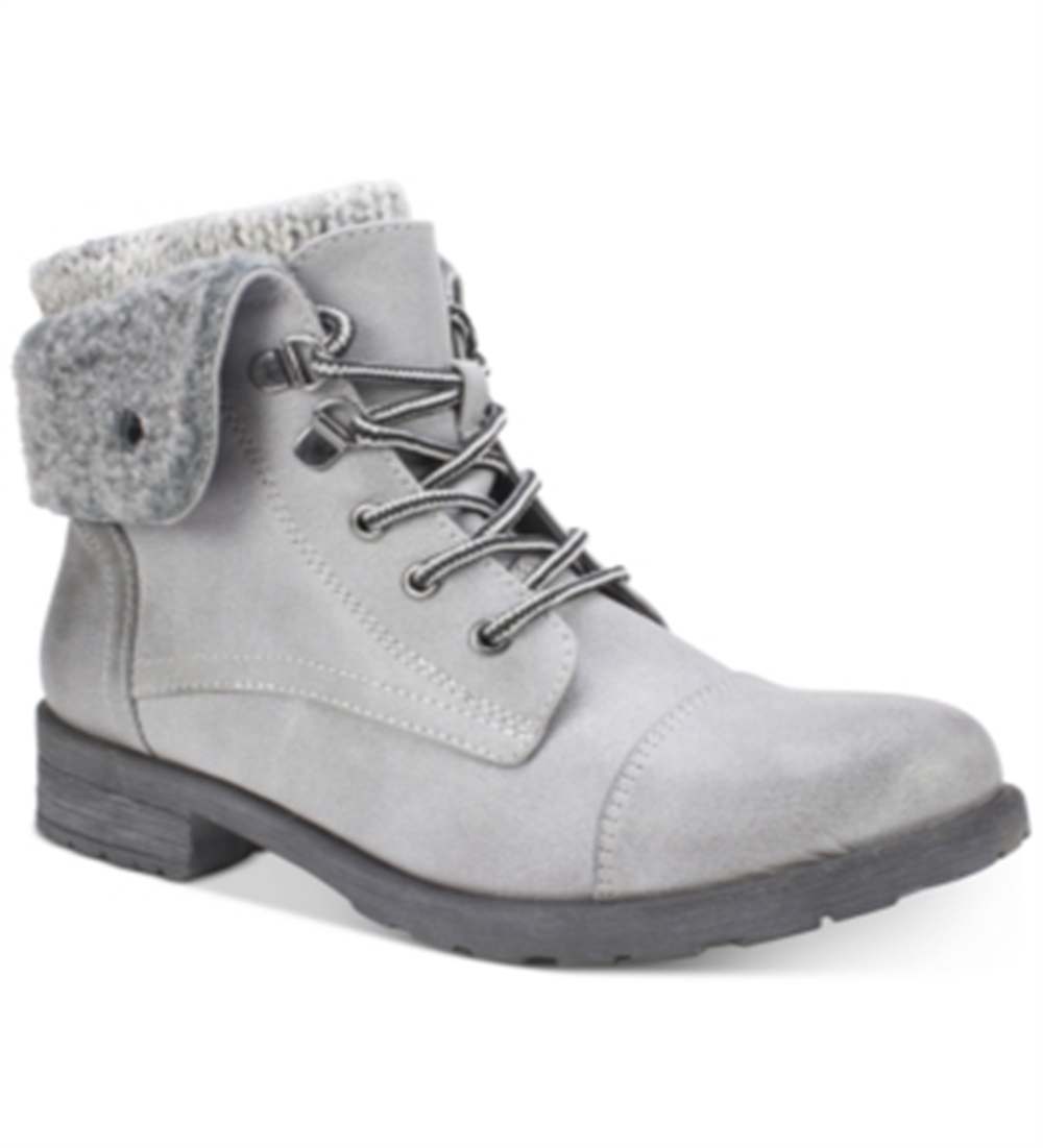 Botas de combate Sandro femininas White Mountain, cinza, tamanho 5,5