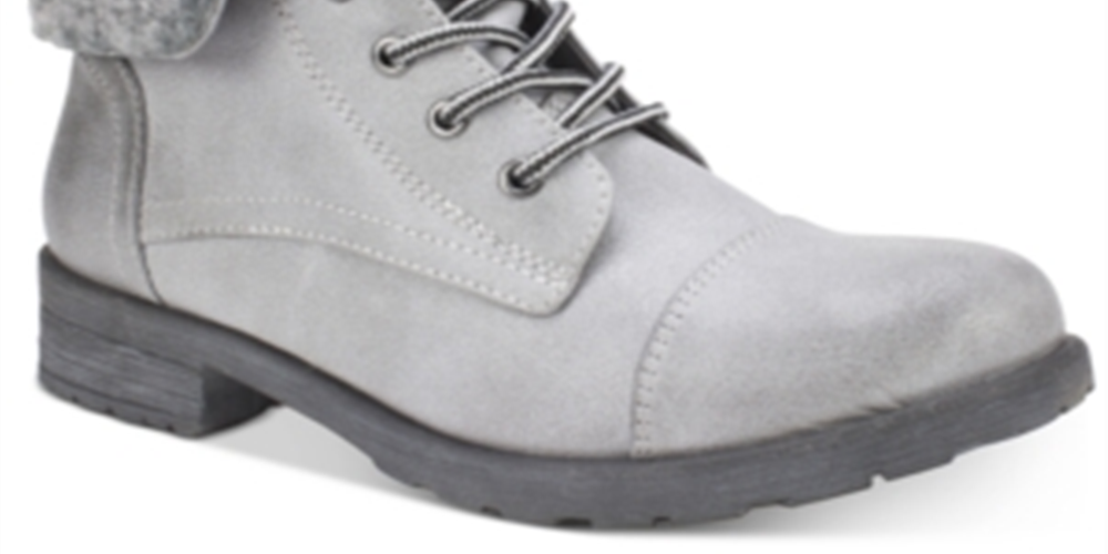Botas de combate Sandro femininas White Mountain, cinza, tamanho 5,5