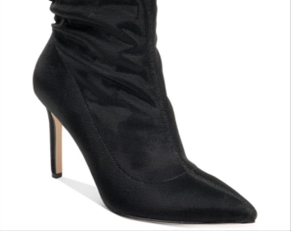 Badgley Mischka Botas femininas Ronnie Fabric bico fino cano médio marrom tamanho 10 M