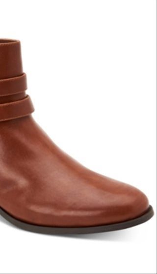 Botas femininas Charter Club Jaimee Microsuede com tiras, marrom, tamanho 8 M