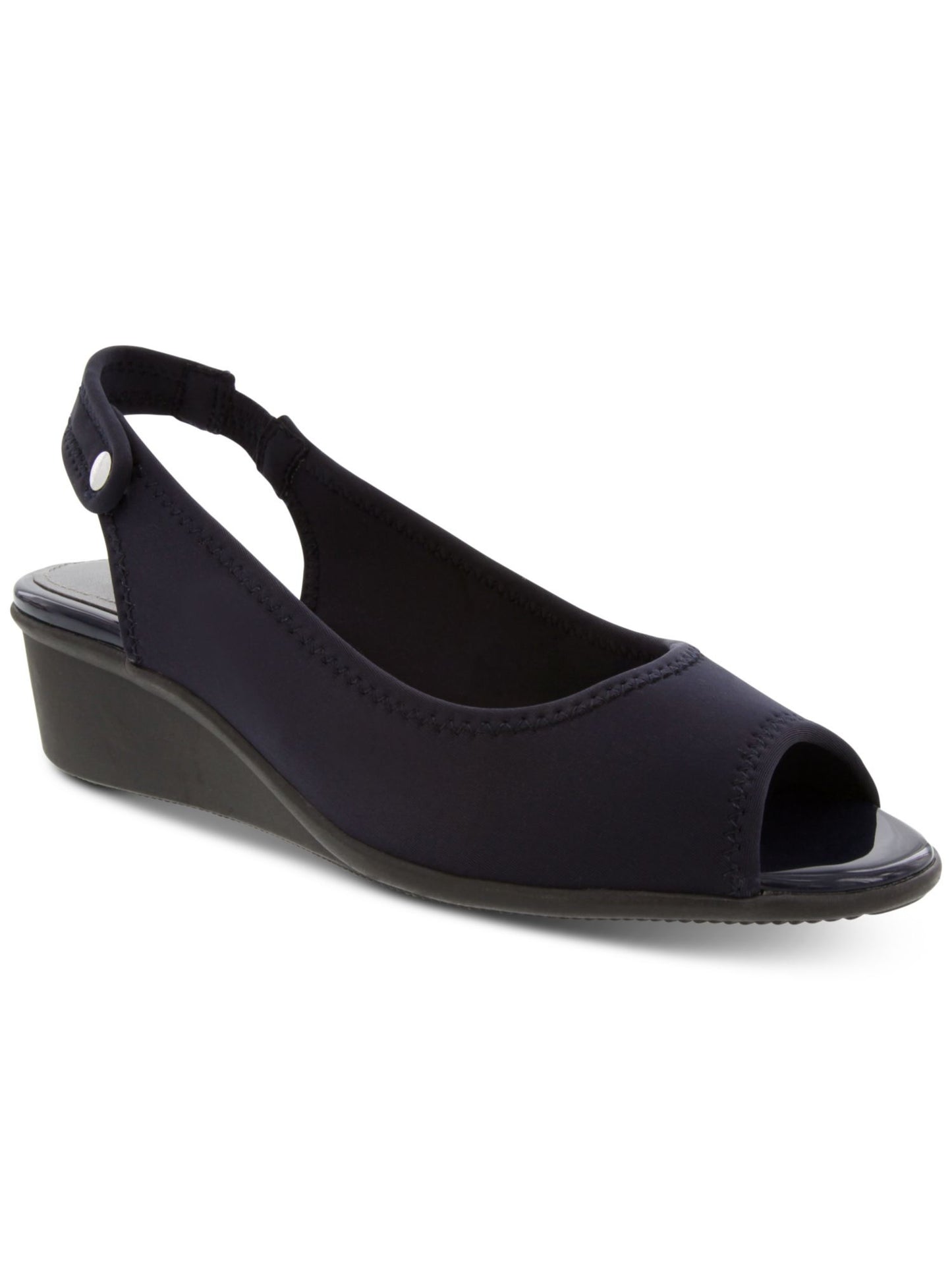 Sandálias femininas Karen Scott Yameen com bico aberto, casuais, estilo slingback, azuis, tamanho 10 M
