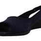 Sandálias femininas Karen Scott Yameen com bico aberto, casuais, estilo slingback, azuis, tamanho 10 M