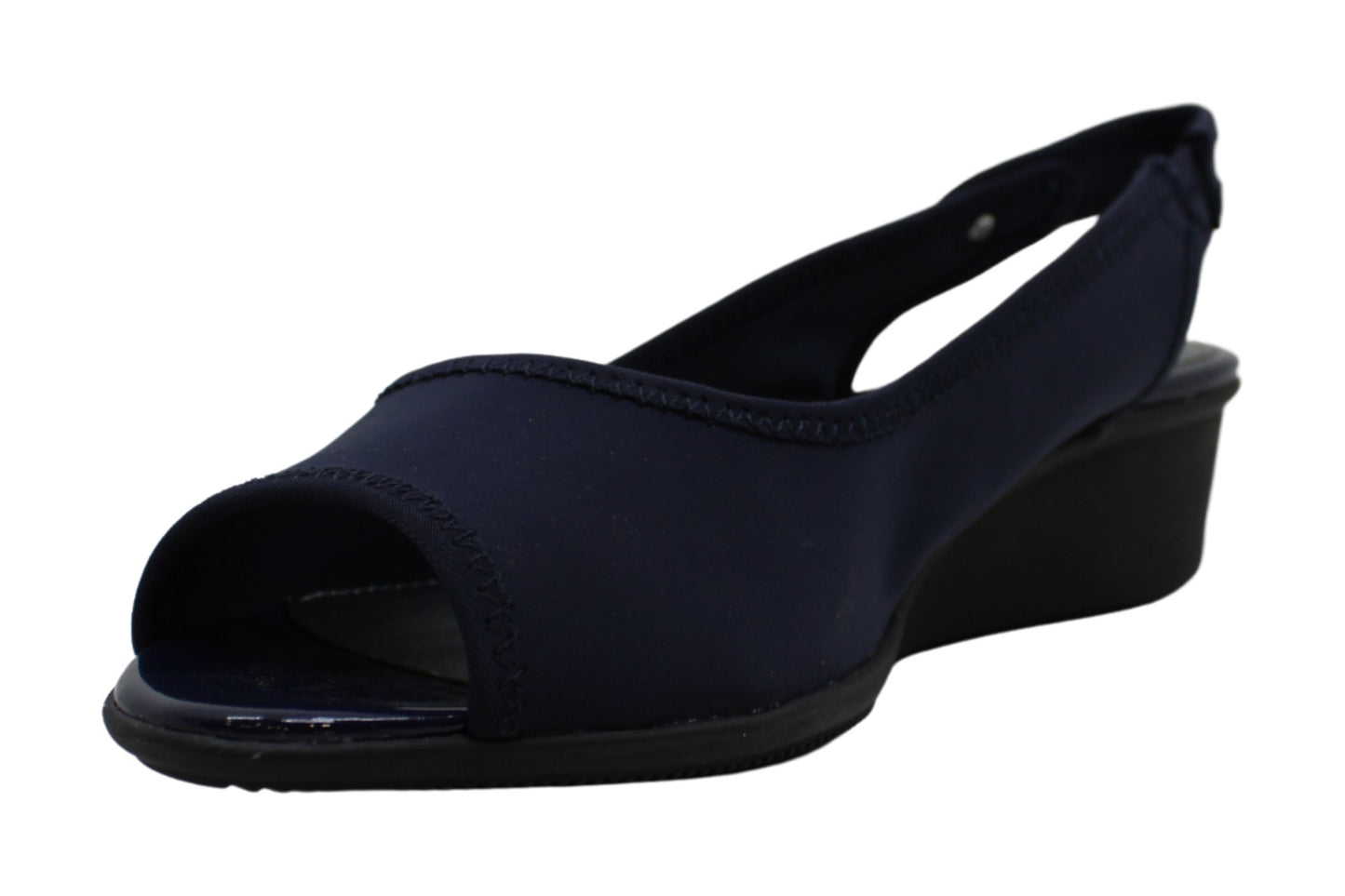 Sandálias femininas Karen Scott Yameen com bico aberto, casuais, estilo slingback, azuis, tamanho 10 M