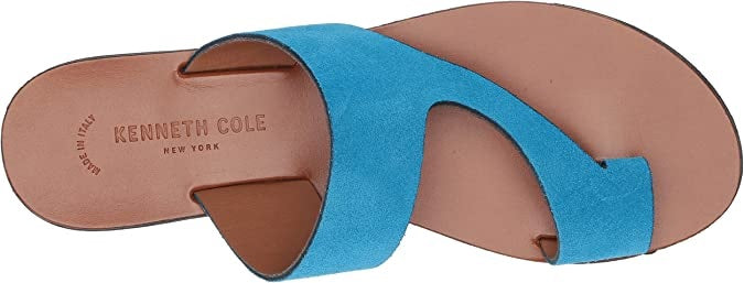 Sandálias femininas Kenneth Cole Palm azul claro tamanho 8,5 M