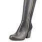 Botas femininas Giani Bernini com suporte de arco, fivela, antiderrapante, Rozario, bico redondo, salto bloco, zíper, couro, pretas, tamanho 6,5 M