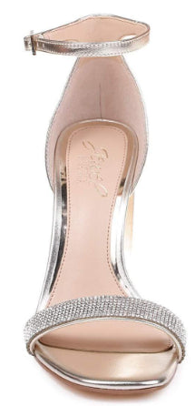 Badgley Mischka Keshia III com tira de tornozelo com joias, masculino, cinza metálico, tamanho 7,5