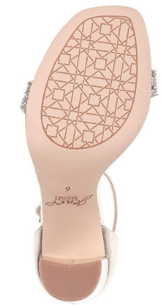Badgley Mischka Keshia III com tira de tornozelo com joias, masculino, cinza metálico, tamanho 7,5