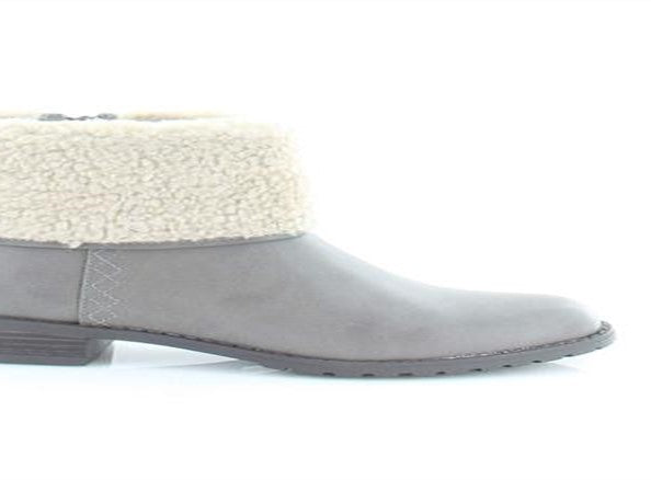 Botas femininas estilo &amp; co Bettey Fold Over de pele sintética, cinza, tamanho 9,5