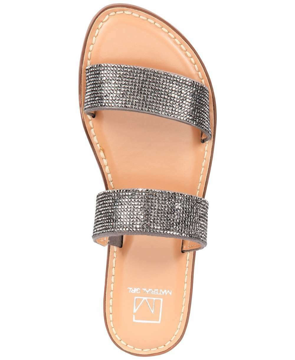 Material Girl GINNIE Sapatilhas Abertas Femininas Cinza Tamanho 9 M