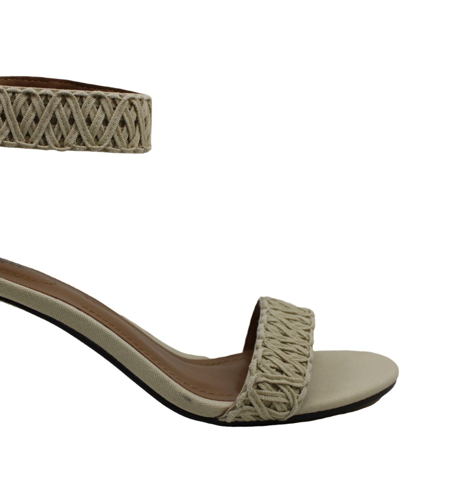 Estilo &amp; Co Feminino Paycee Fabric Open Toe Especial Bege Tamanho 5 M