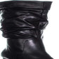 Botas femininas Esprit Oliana com bico fechado e cano médio, pretas, tamanho 6
