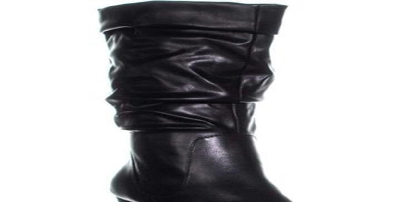 Botas femininas Esprit Oliana com bico fechado e cano médio, pretas, tamanho 6