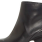 Botas femininas Enzo Angiolini Cadyn Leather com bico amendoado e cano curto, tamanho 5,5, pretas