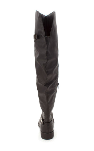 Botas de montaria femininas American Rag Adarra Wide Calf, pretas, tamanho 6