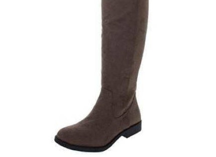 Botas de montaria femininas Hayley Faux Suede com zíper, estilo &amp; Co, marrom, tamanho 6 M