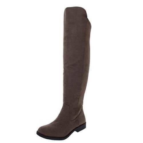 Botas de montaria femininas Hayley Faux Suede com zíper, estilo &amp; Co, marrom, tamanho 6 M