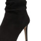 Botas femininas XoXo Taniah bico fino na altura do tornozelo, pretas, tamanho 8,5