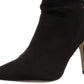Botas femininas XoXo Taniah bico fino na altura do tornozelo, pretas, tamanho 8,5