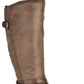 Botas de montaria altas Baretraps Alysha de couro sintético femininas, tamanho 9,5, marrom