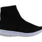 Tênis feminino Bar III Levan Fabric cano baixo, preto, tamanho 7 M