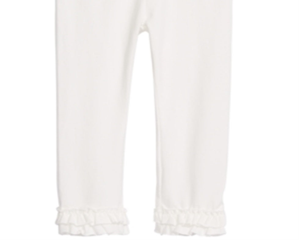 Leggings com babados para meninas First Impressions, tamanho 18 meses, branca