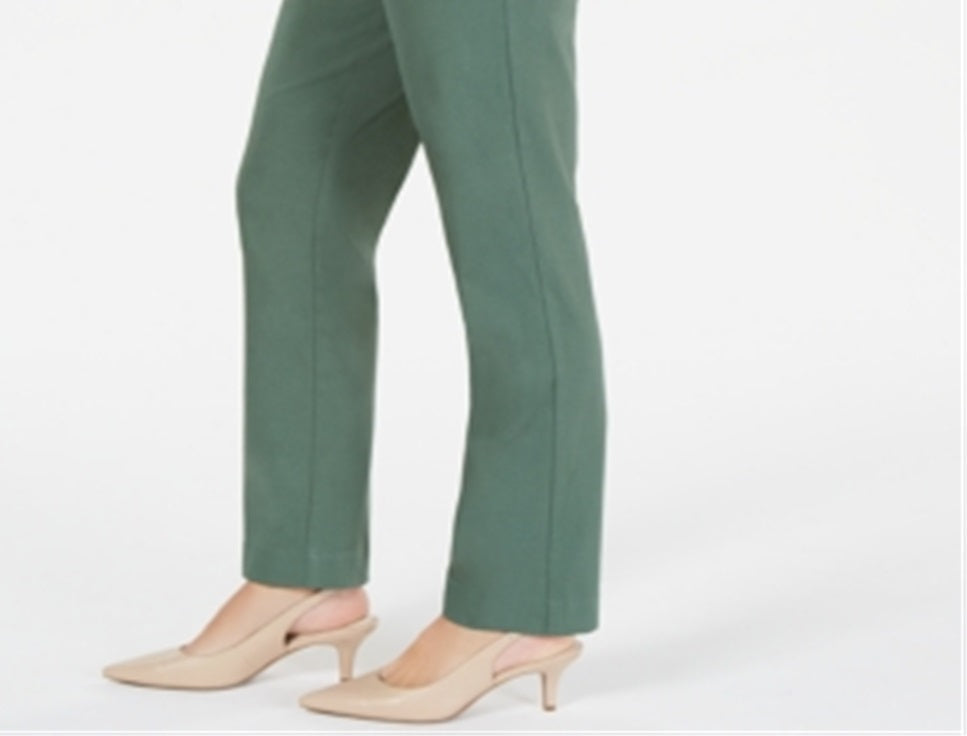 Calça feminina JM Collection para trabalho, verde, tamanho pequeno