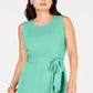 Vestido midi feminino Charter Club com amarração na cintura, verde, tamanho GG