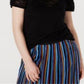 Blusa feminina com estampa de zebra e estampa de zebra da INC International Concepts, preta, tamanho pequeno médio