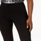 Calça feminina com babados e tachas da INC International Concepts, preta, tamanho 0, pequena
