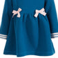 Vestido acolchoado para bebê menina First Impressions, azul, tamanho 6 a 9 meses