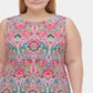 Vestido Aline estampado plus size feminino Tommy Hilfiger vermelho tamanho 18W