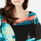 Blusa Alfani Feminina Estampada Abstrata Preta Tamanho Pequeno Médio