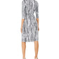 Vestido-camisa feminino NY Collection com estampa animal, branco, tamanho pequeno GG
