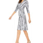 Vestido-camisa feminino NY Collection com estampa animal, branco, tamanho pequeno GG