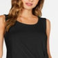 Top feminino Alfani sem mangas com decote redondo Hi Lo, preto, tamanho pequeno XL