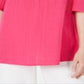 Blusa feminina de malha bordada com ombros descobertos, rosa, tamanho pequeno, estilo &amp; co