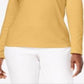 Karen Scott Blusa feminina de algodão com decote redondo, dourada, tamanho extragrande