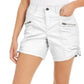 Estilo &amp; Co Shorts cargo feminino com bolso e zíper, branco, tamanho 16