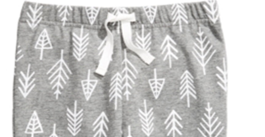 Calça jogger com estampa de floresta para meninos First Impressions, cinza, tamanho 6 a 9 meses