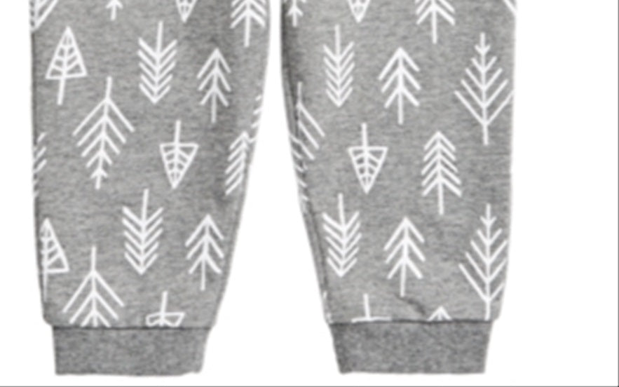 Calça jogger com estampa de floresta para meninos First Impressions, cinza, tamanho 6 a 9 meses