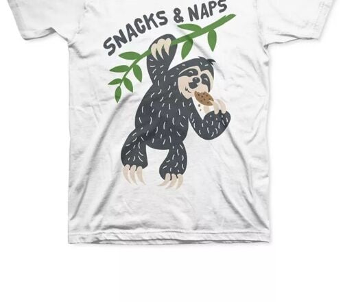 Camiseta Jem Little Boy's Snacks &amp; Naps Branca Tamanho 6