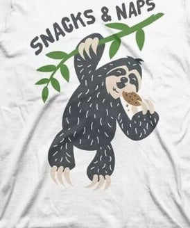 Camiseta Jem Little Boy's Snacks &amp; Naps Branca Tamanho 6