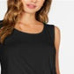 Blusa túnica feminina Alfani, alta e baixa, preta, tamanho pequeno G