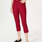 Calça jeans feminina Charter Club Tummy Control Bristol Capri vermelha tamanho 10 Petite