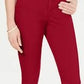 Calça jeans feminina Charter Club Tummy Control Bristol Capri vermelha tamanho 10 Petite