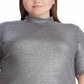 Blusa Ralph Lauren Plus Stretch Gola Alta Feminina Cinza Tamanho 1X